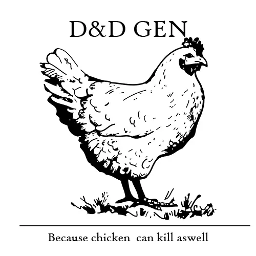 A chicken with writings