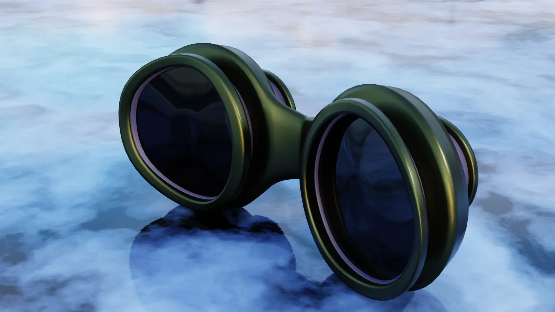 A pair of steampunk glasses