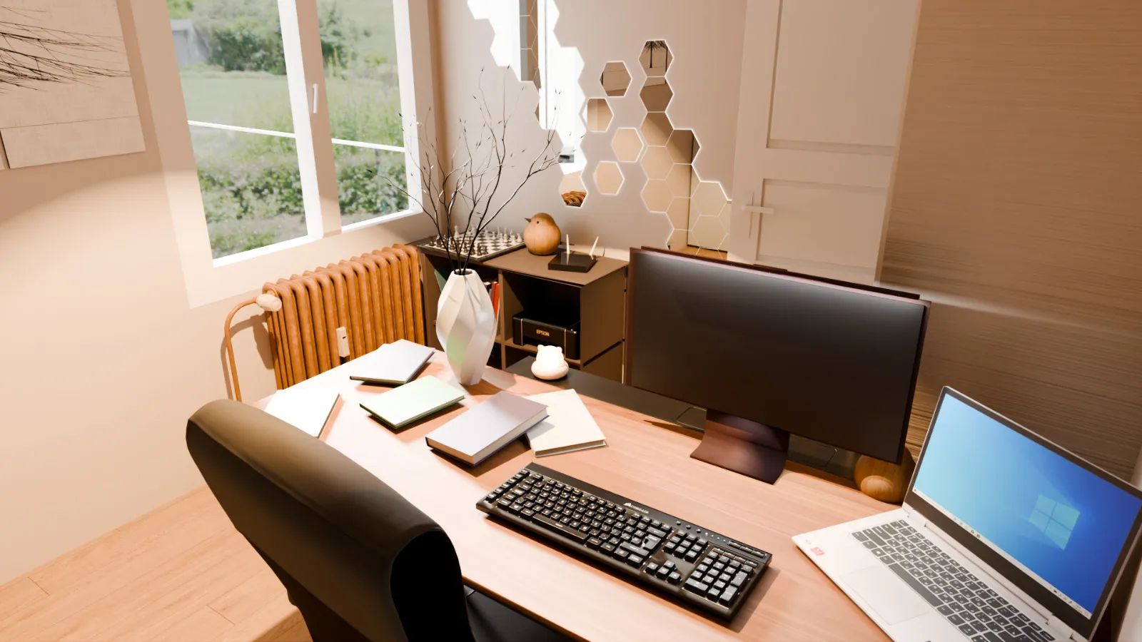A nice cozy office